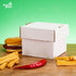 400x Bio Burger-Box Personalisiert Wellpappe 12x12x10 cm weiß | Gedruckt in ca. 3 Tagen! - Burger - buongiusti AG - personalisiert ab 100 Stück