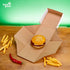 400x Bio Burger Box Wellpappe 12x12x10 cm Faltdeckel weiß - Burger - buongiusti AG - personalisiert ab 100 Stück