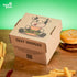 300x Bio Burger-Box Wellpappe XL Format 14x14x12 cm Faltdeckel braun - Burger - buongiusti AG - personalisiert ab 100 Stück
