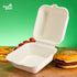 500x Zuckerrohr Bio Burger-Box  für Take-away 14x15x8 cm - Burger - buongiusti AG - personalisiert ab 100 Stück